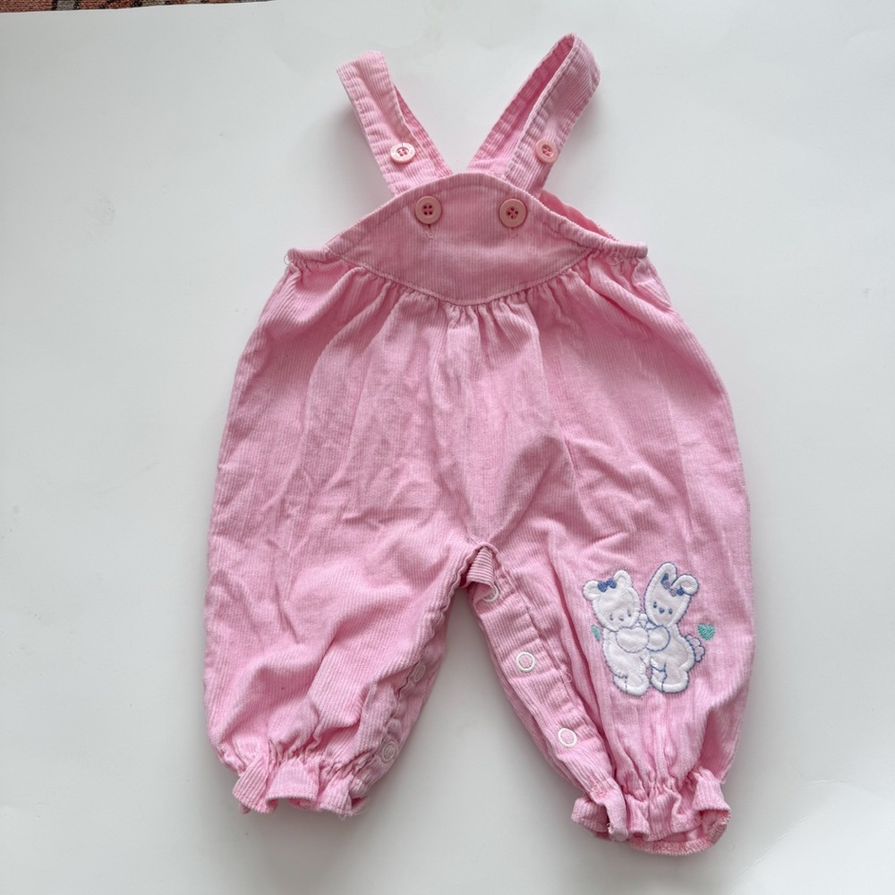Vintage Health-Tex pink corduroy overalls 3m